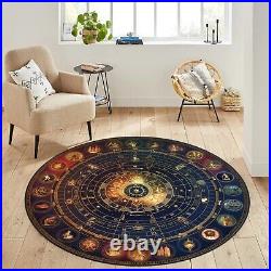 Astrology Rug, Zodiac Rugs, Horoscope Design Rug, Astrology Design Rug, Round Rug