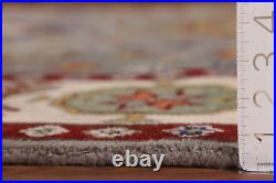 Geometric Gray/ Ivory Wool Kazak Oriental Area Rug 8x10 Handmade Living Room Rug
